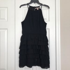 F21 Black Ruffle Dress